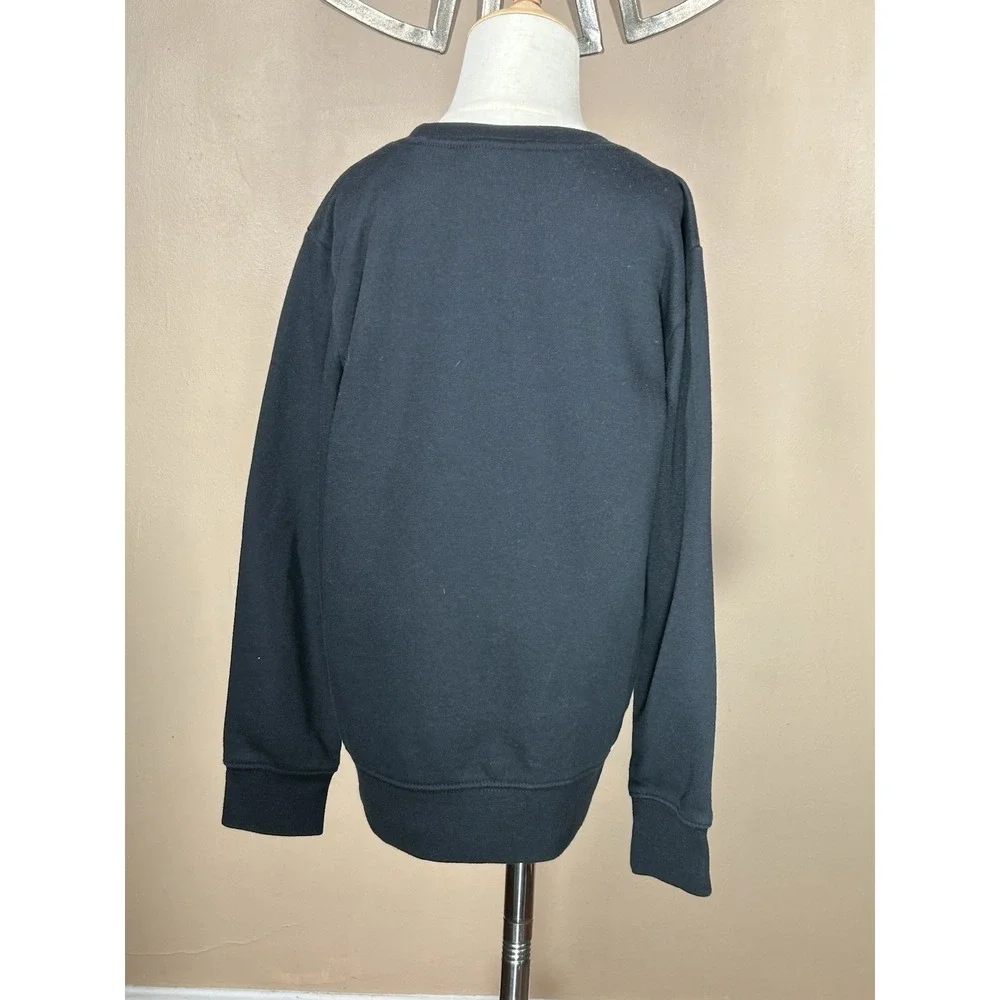 Air Jordan Sweatshirt Youth Large Black Pullover JumpMan Block Logo Boys 6-7 Yrs